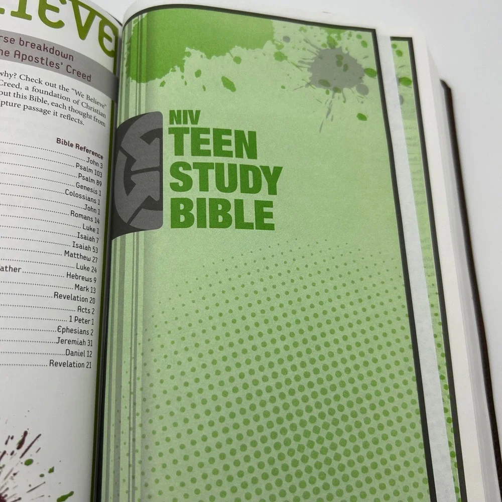 NIV‎ Teen Study Bible Zondervan Brown Leathersoft New International Version